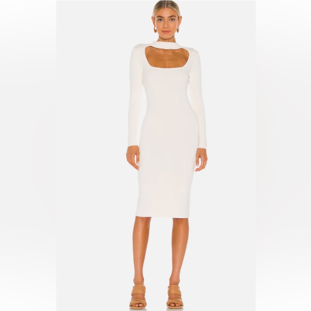525 America White Long Sleeve Dress